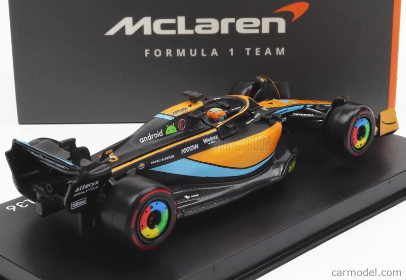 Bburago Mclaren F1 Mcl36 Mercedes Team Mclaren N 3 1:43, oranžová