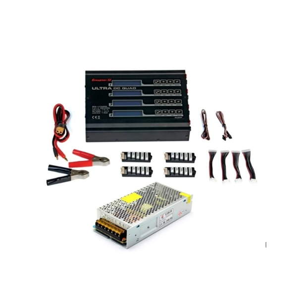 Set Graupner Ultra DC Quad, 4x80W se zdrojem 12V 25A 300W