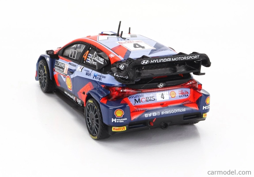 Ixo-models Hyundai I20 N Rally1 Team Shell Mobis Wrt N 4 8. rally Montecarlo 2023 Lappi Esapekka - Janne Ferm 1:43 2 Tones Blue Red