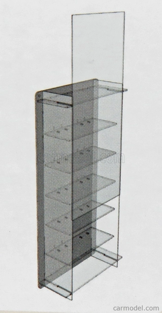 Atlantic Vetrina display box Espositore - For 6 Cars 1/18 Lungh.lenght Cm 36.8 X Largh.width Cm 12.5 X Alt.height Cm 82.5 (altezza Utile Tra I Ripiani Cm 12.0 Inner Height Among Shelves) 1:18 Plastový Displej