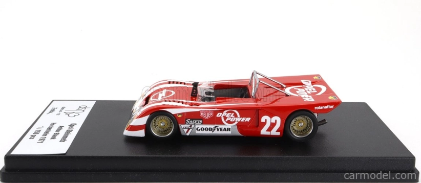 Trofeu Chevron Opel Steinmetz N 22 Hockenheim 1971 Arthur Blank 1:43 Červená Bílá