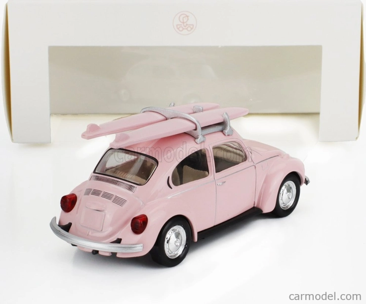 Norev Volkswagen Beetle Coccinelle 1973 - so surfovacou doskou 1:43 Ružová