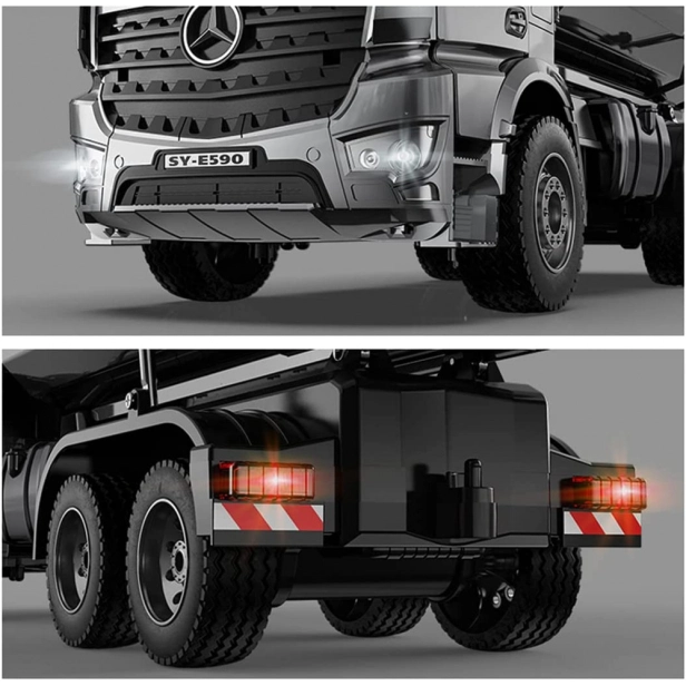RC celokovový sklápěč S-idee Mercedes-Benz Arocs, šedá