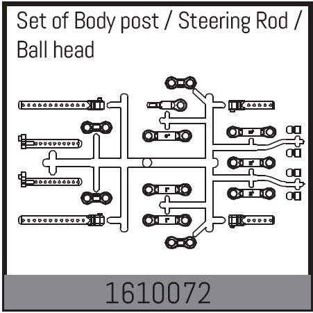 'Upper suspension arm set front/rear
