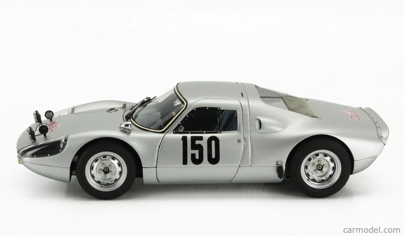 Cmc Porsche 904 Carrera Gts Ch.904-006 N 150 2nd Rally Montecarlo 1965 Eugen Boehringer - Rolf Wutherich 1:18 Silver
