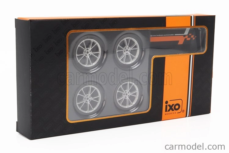 Ixo-models Accessories Kovový stojan se čtyřmi pneu Hyundai 1:18, černá
