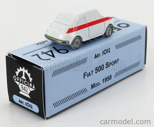 Officina-942 Fiat 500 Sport 1958 1:76 bielo-červená