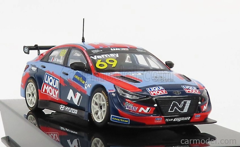 Ixo-models Hyundai Elantra N Tcr Team Liqui Moly N 69 Wtcr Nemecko 2021 J.k.vernay 1:43 Light Blue Red