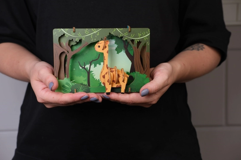 EscapeWelt 3D drevené puzzle Žirafa
