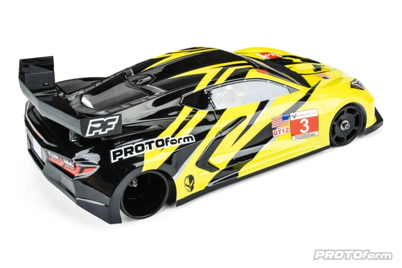 CHEVROLET CORVETTE C8 číra karoséria pre 1/12 placky
