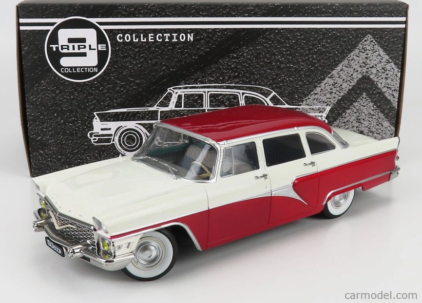 Triple9 GAZ 13 Seagull Chaika 1959 1:18 Tmavě Červená Bílá