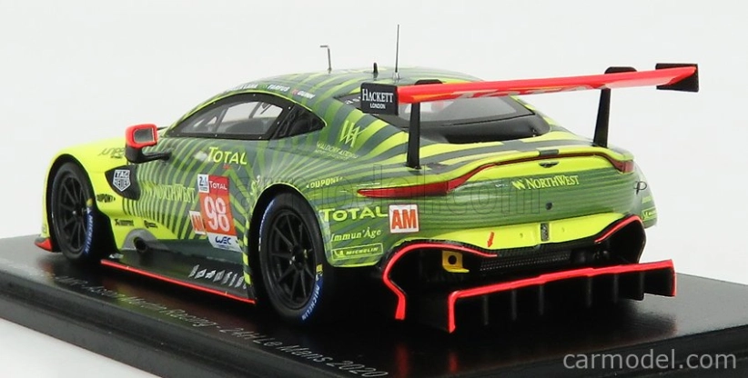 Spark-model Aston martin Vantage Amr Team Aston Martin Racing N 98 33rd 24h Le Mans 2020 P.della Lana - A.farfus - R.gunn 1:43 Yellow