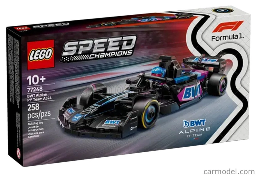 Lego Alpine Lego Speed Champion - F1  A524 Team Bwt Alpine Season 2024 - 258 Pezzi - 258 Pcs Černá Modrá Růžová