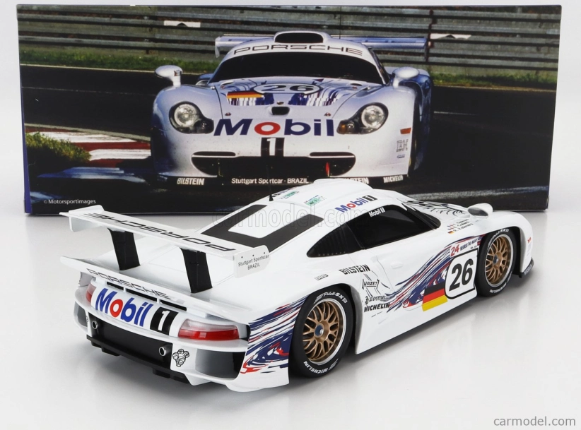 Werk83 Porsche 911 3.2l Gt1 Evo Team Porsche Ag N 26 24h Le Mans 1997 R.kelleners - E.collard - Y.dalmas 1:18 Biela