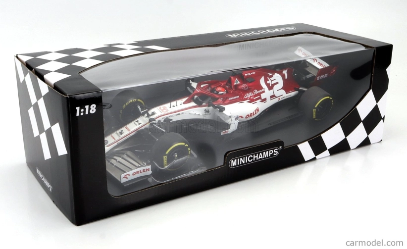 Minichamps Alfa romeo F1  C39 Team Racing Orlen N 7 Austrian Gp 2020 Kimi Raikkonen 1:18 Bílá Červená Met