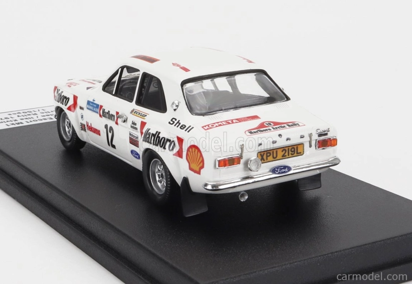 Trofeu Ford england Escort Mki (nočná verzia) N 12 4th Rally Artic 1974 Markku Alen - Ilkka Kivimaki 1:43 Biela