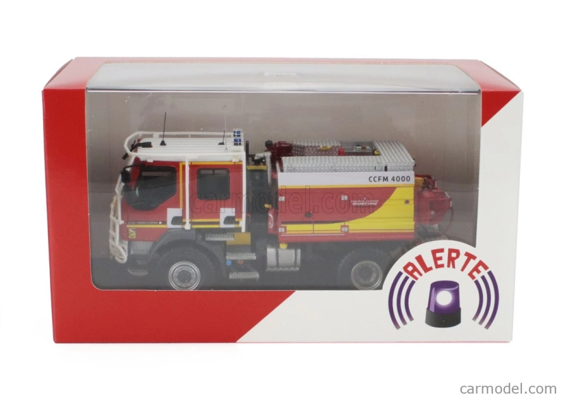 Alerte Renault D14 4x4 Tanker Truck Gimaex Ccfm 4000 Sapeurs Pompiers Securite Civile 2013 1:43 Červená Žlutá