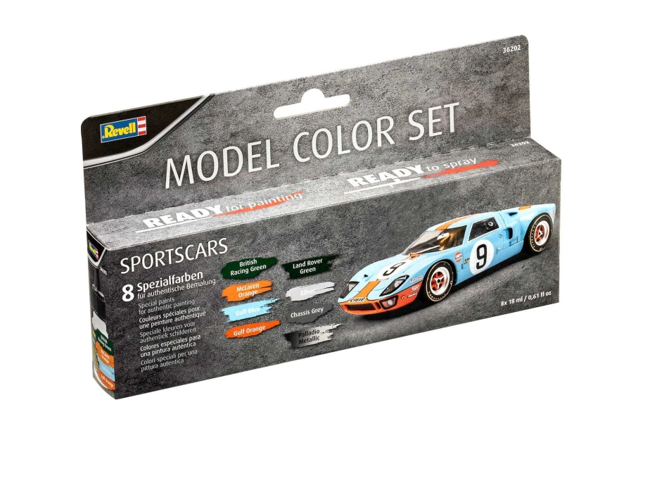 Sada akrylových farieb Revell Sportscar (8 x 17 ml)