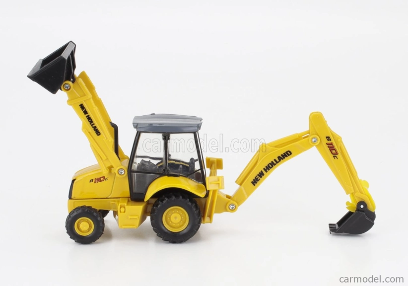 Newray Iveco fiat Daily Roll-off Pianale 2023 With Accessories + New Holland B110c Ruspa Gommata - Scraper Tractor 1:36 Žlutá Černá