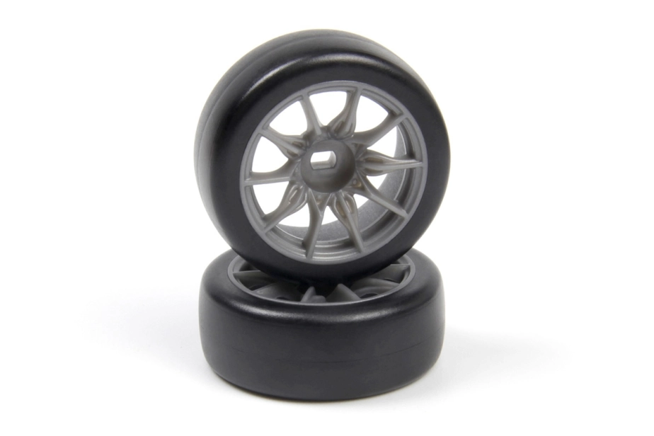 Sada driftových kol vč. pneumatik TSMK5-10 22x11 mm (šedá/4 ks)