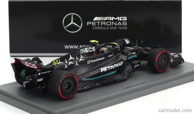 Spark-model Mercedes gp F1 W14 Team Mercedes-amg Petronas Formula One N 44 3rd British Gp 2023 Lewis Hamilton 1:43 Matt Black