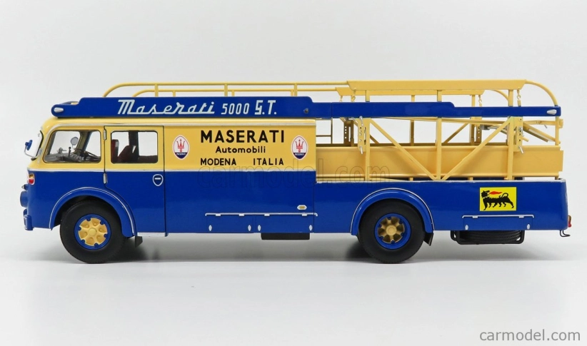 Cmr Fiat 642rn2 Truck Bartoletti Maserati Car Transporter 1957 1:18 Modrá Žlutá