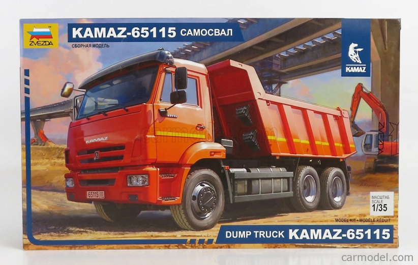 Zvezda Kamaz 65115 Truck Cassone Ribaltabile 2006 - Movimento Terra 1:35 /
