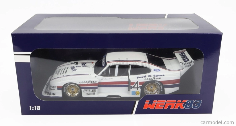 Werk83 Ford england Capri Turbo Gr.5 Zakspeed N 4 Drm 1982 Lili Reisenbichler 1:18 Biela červená modrá