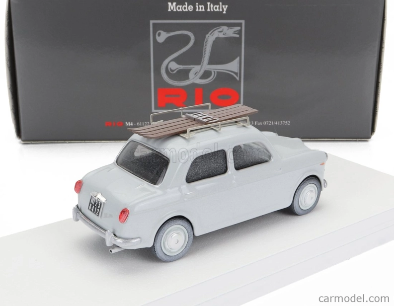 Rio-models Fiat 1100 Vacanze Invernali - Zimná dovolenka 1957 1:43 Sivá