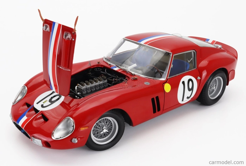 Kyosho Ferrari 250 Gto 3.0l V12 Coupe Team Pierre Noblet N 19 1:18, červená