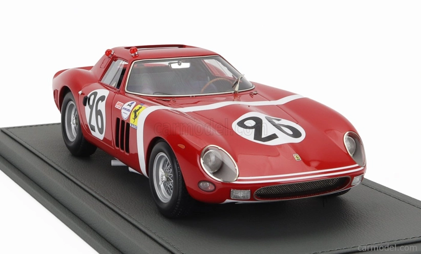 Bbr-models Ferrari 250 Gto 3.0l V12 Team North American Racing N.a.r.t. N 26 24h Le Mans 1964 Ed Hugus - Jose Rosinski - Con Vetrina - With Showcase 1:18 Červená Bílá