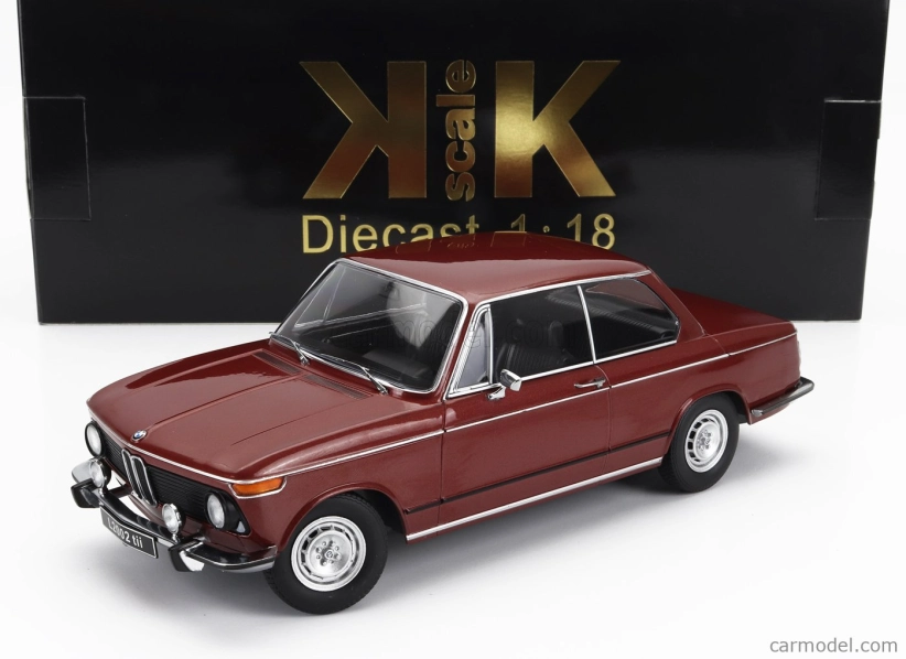 Kk-scale BMW L2002 Tii 2-series 1974 1:18 Tmavo červená