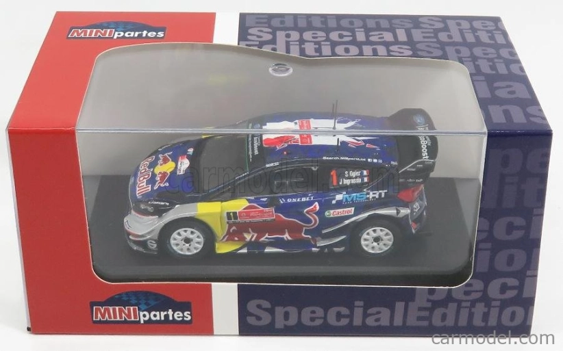 Minipartes Ford england Fiesta Wrc Red Bull N 1 Winner Rally Portugal 2017 S.ogier - J.ingrassia 1:43 Modrá červená žltá