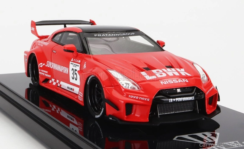 Truescale Nissan Gt-rr (r35) N 35 Lbwk Liberty Walk 2016 1:43 Červená Černá