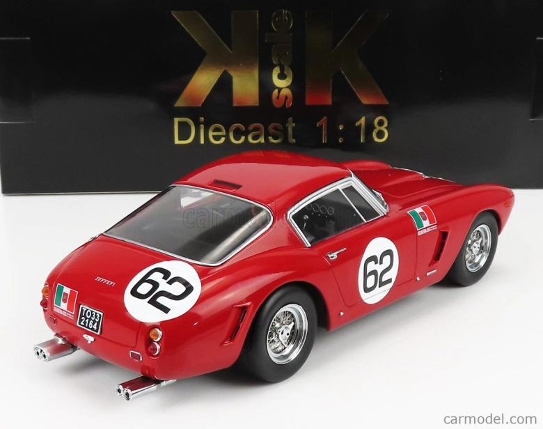 Kk-scale Ferrari 250gt Swb Coupe N 62 Winner Monza 1960 C.m.abate 1:18 Red