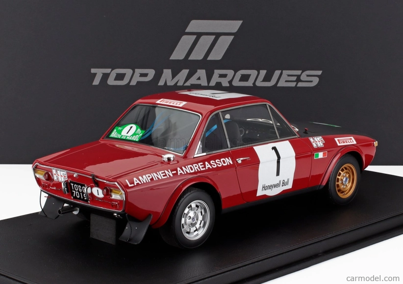 Topmarques Lancia Fulvia Hf 1600 Coupe (night Version) N 1 Winner Rally Du Maroc 1972 Simo Lampinen - Solve Andreasson 1:12 Červená Černá