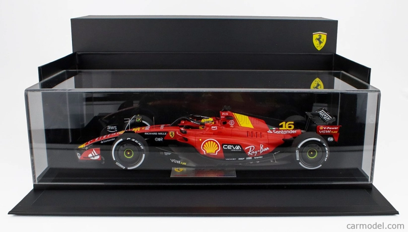 Looksmart Ferrari F1  Sf-23 Team Scuderia Ferrari N 16 Monza Italy Gp 2023 Charles Leclerc 1:18 Červená Černá