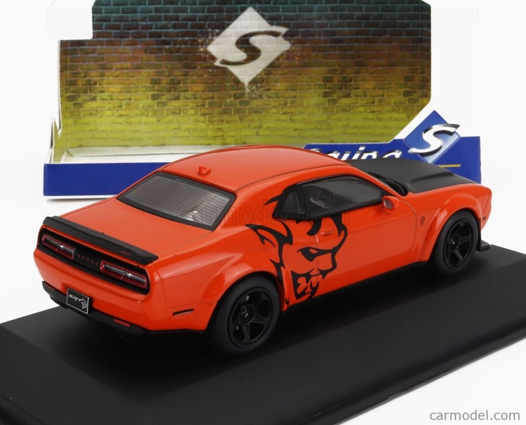 Solido Dodge Challenger Srt Demon V8 6.2l Coupe 2018 1:43 Orange Black