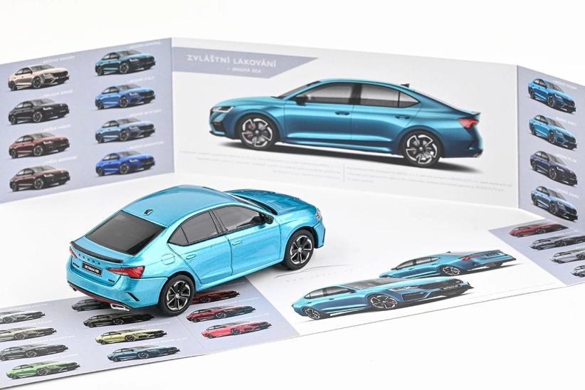 Abrex Škoda Octavia IV RS (2020) 1:43 - modrá Sea metalíza