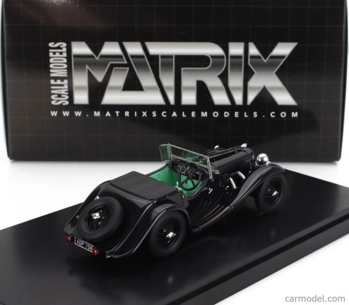 Matrix scale models Aston martin 15/98 2-4 Seater Roadster Open 1938 1:43 Black