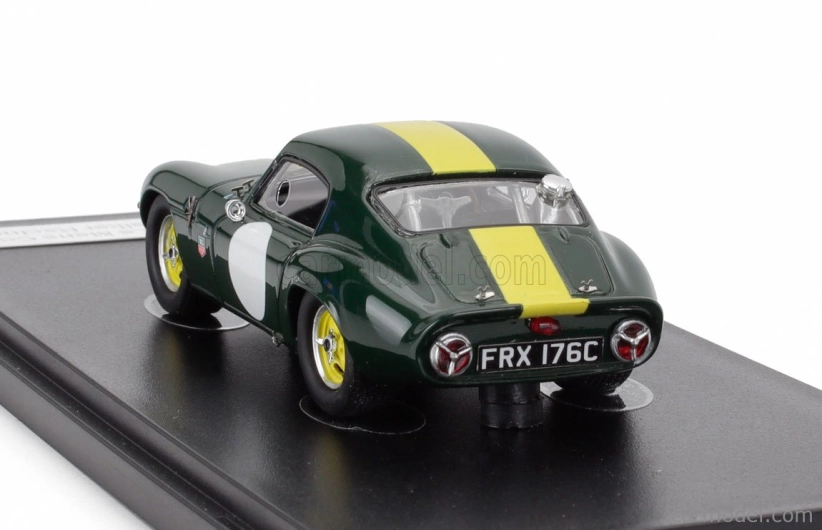 Modely v mierke Matrix Lotus Elan 26r Coupe N 00 Racing 1964 1:43 Zelená Žltá