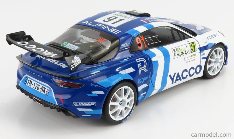 Solido Renault A110 Alpine N 91 Winner Rgt Class Rally Monza 2020 P.ragues - J.pesenti 1:18 2 Tones Blue White