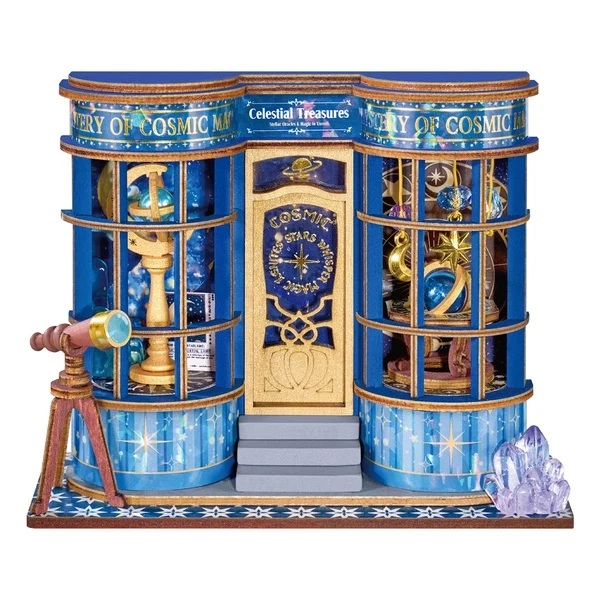 RoboTime 3D skládačka Miniatura domečku Kouzelný astronomický obchod