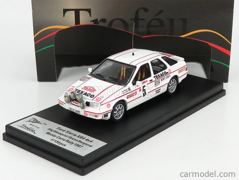 Trofeu Ford england Sierra Xr4i 4x4 Cosworth (nočná verzia) N 5 Rally Monte Carlo 1987 S.blomqvist - B.berglund 1:43 Biela