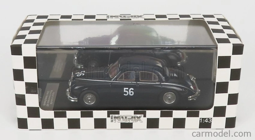 Modely v mierke Matrix Jaguar Mkii 3.4 Litre N 56 Winner Brand Hatch Saloon Car Race 1957 1:43 Black