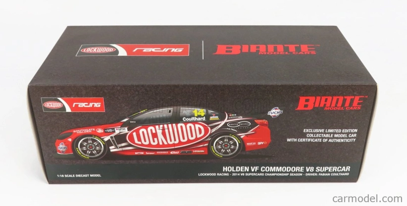 Biante model cars Holden Vf Commodore V8 Team Lockwood Racing N 14 1:18, červená