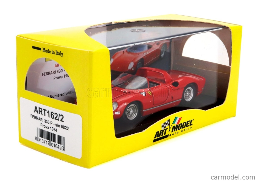 Art-model Ferrari 330p S/n0822 Spider Prova 1964 1:43 Červená