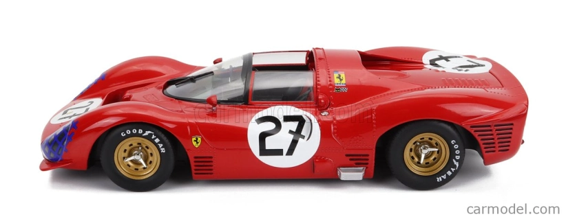Werk83 Ferrari 330 P3 4.0l V12 Spider Team N.a.r.t. North American Racing N 27 24h Le Mans 1966 Pedro Rodriguez - Richie Ginther 1:18 Red