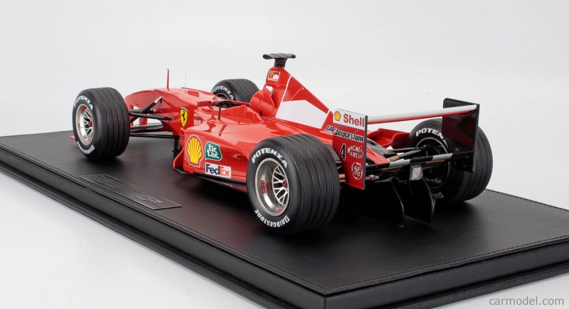 Gp-repliky Ferrari F1 F2000 N 4 Winner German Hockenheim Gp 2000 Rubens Barrichello 1:12 Červená biela