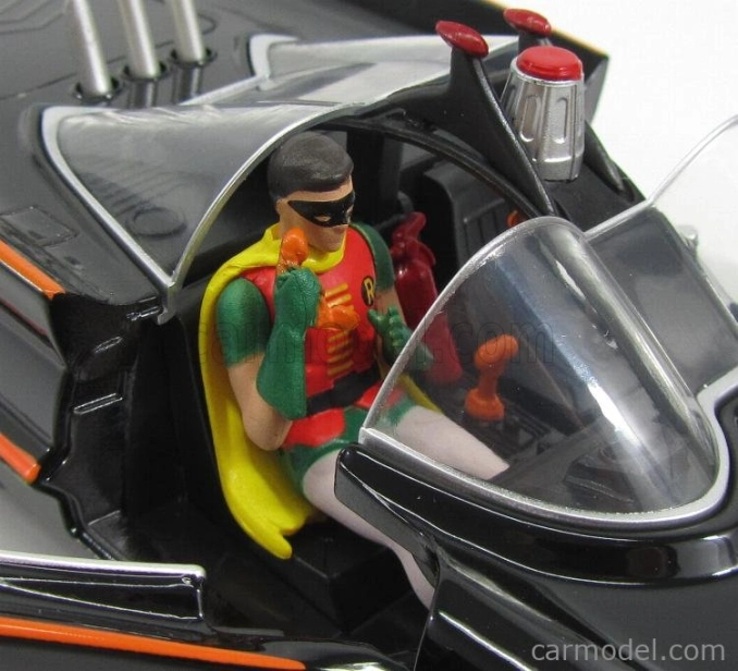 Jada Batman Batmobile 1966 - Classic Tv Series With Figures Batman And Robin 1:24 Černá Červená